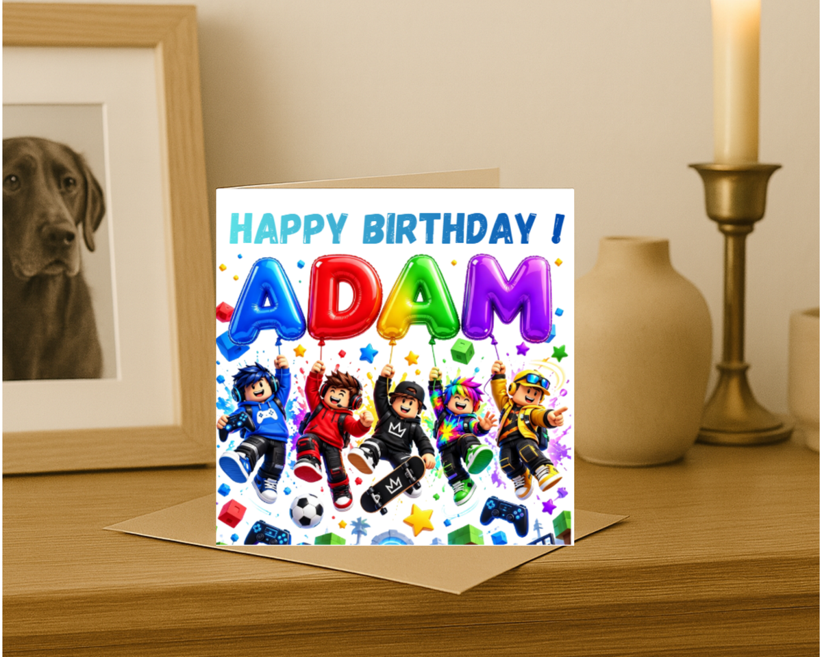 Personalized roblox name Birthday Card