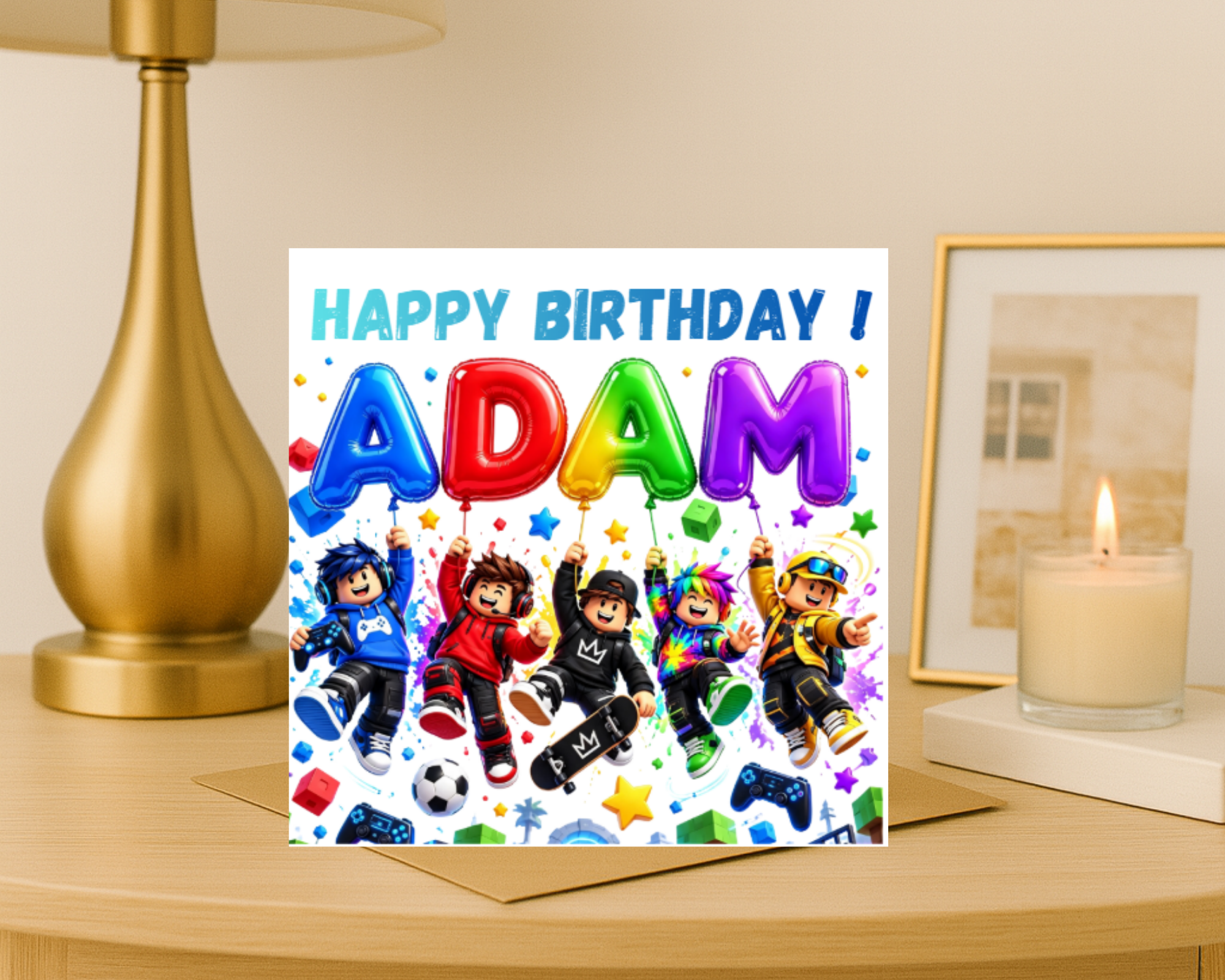 Personalized roblox name Birthday Card | Custom Name & age