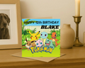 Personalized pokemon name Birthday Card