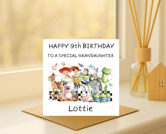 Personalized toy story group name Birthday Card