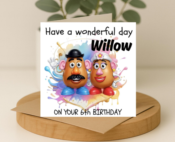 Personalized potato head  Birthday Card