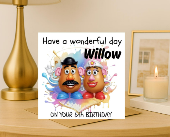 Personalized potato head  Birthday Card