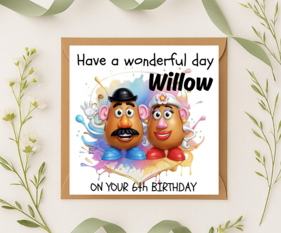 Personalized potato head  Birthday Card