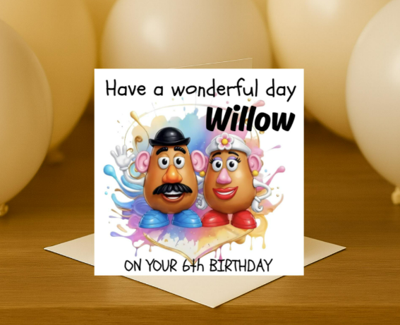 Personalized potato head  Birthday Card