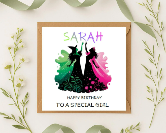 Personalized wicked Birthday Card