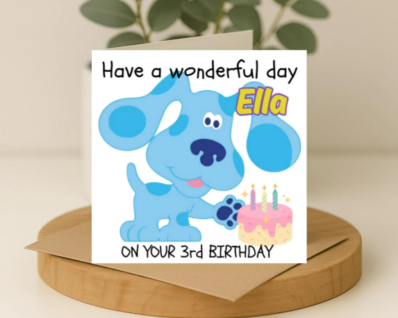 Personalized blues clues Birthday Card
