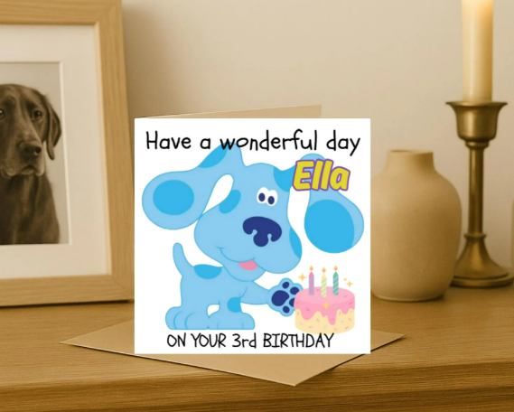 Personalized blues clues Birthday Card