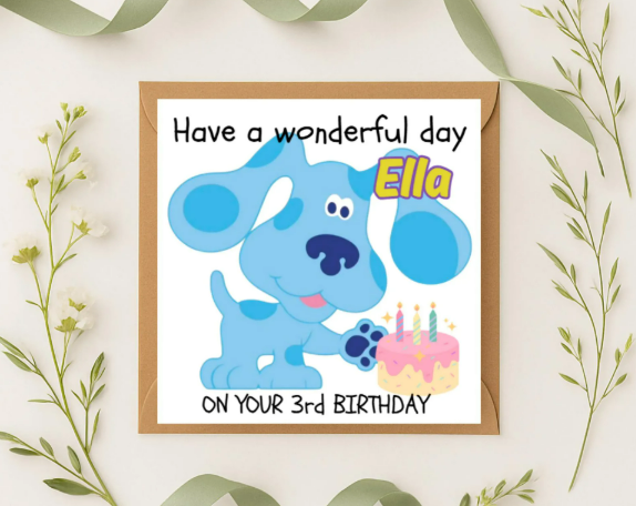 Personalized blues clues Birthday Card