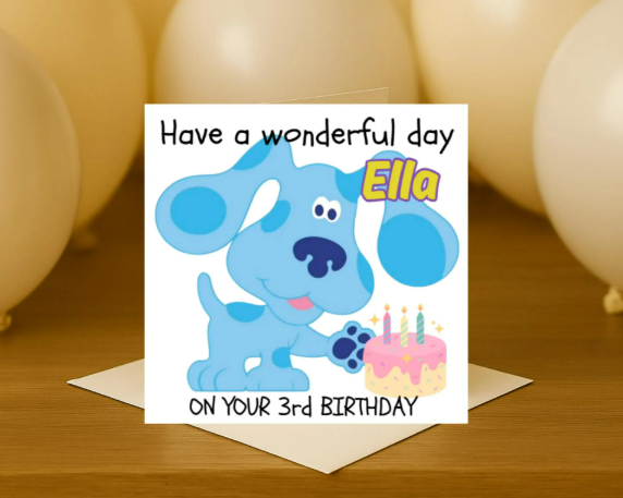 Personalized blues clues Birthday Card