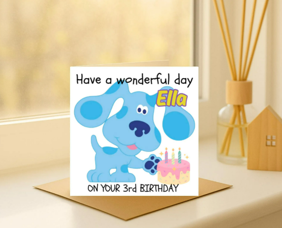 Personalized blues clues Birthday Card
