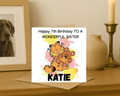 Personalized Garfield name Birthday Card
