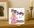 Personalized Barbie name Birthday Card