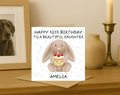 Personalized jelly bunny name Birthday Card