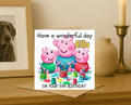 Personalized peppa paint pot Birthday Card