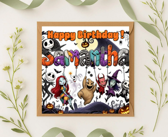 Personalized nightmare name Birthday Card