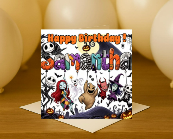 Personalized nightmare name Birthday Card