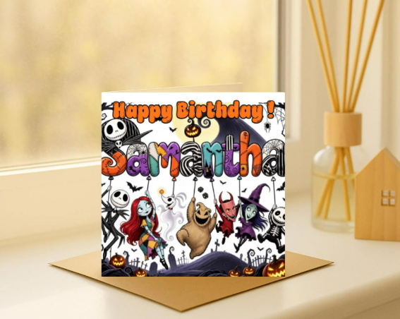 Personalized nightmare name Birthday Card