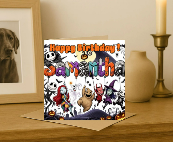 Personalized nightmare name Birthday Card