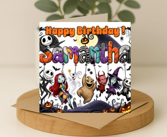 Personalized nightmare name Birthday Card