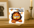 Personalized Garfield hole Birthday Card
