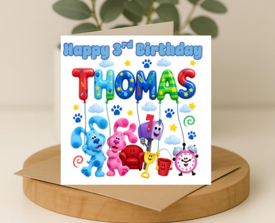 Personalized bluey name  Birthday Card