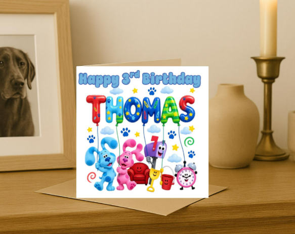 Personalized bluey name  Birthday Card