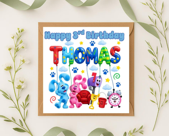 Personalized bluey name  Birthday Card