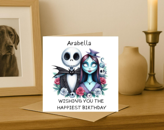 Personalized jack skelly Birthday Card