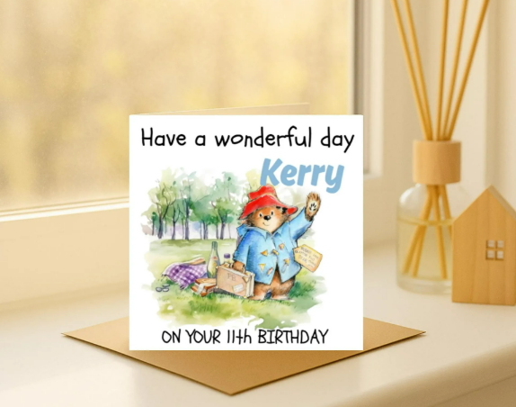 Personalized paddington picnic  Birthday Card