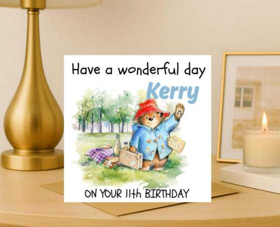 Personalized paddington picnic  Birthday Card