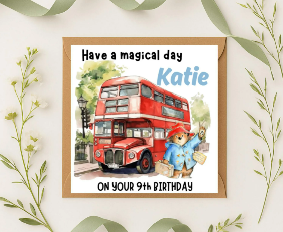 Personalized paddington  Birthday Card