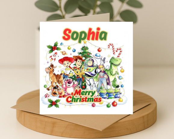 Personalized toy story Christmas Card