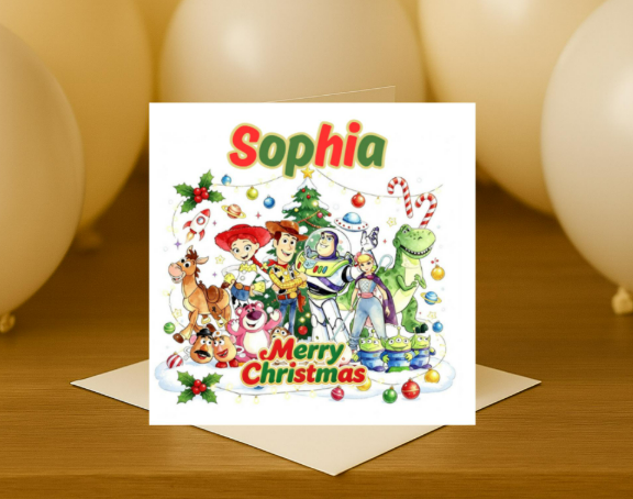 Personalized toy story Christmas Card