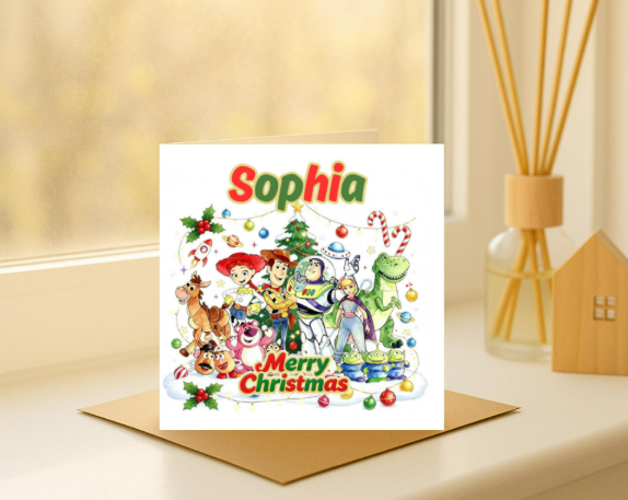 Personalized toy story Christmas Card