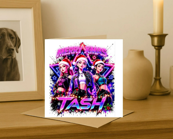 Personalized k pop Christmas Card