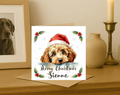 Personalized cockapoo Christmas Card